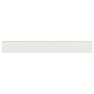 Stylish White Planter 360x40 cm - Durable Cold-Rolled Steel