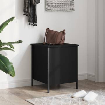 Stylish Black Storage Bench - 40x42.5x50 cm - Hipomarket