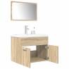  3 Piece Bathroom Furniture Set Sonoma Oak Engineered Wood Colour sonoma oak Size 60 x 38.5 x 46 cm Number of 1 