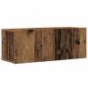 6 Piece Wall-Mounted TV Cabinet Set - Old Wood Finish