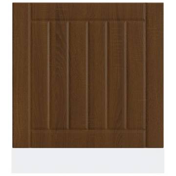 Dishwasher Panel Lucca Brown Oak - Durable Engineered Wood