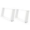 U-Shaped Coffee Table Legs - White Steel (2 pcs) | HipoMarket