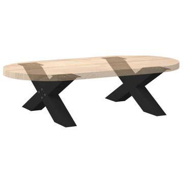 X-Shaped Coffee Table Legs - Black Steel - 2 pcs | HipoMarket