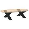 X-Shaped Coffee Table Legs - Black Steel - 2 pcs | HipoMarket