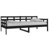 Day Bed Black Solid Wood Pine 90x190 cm | Hipomarket UK