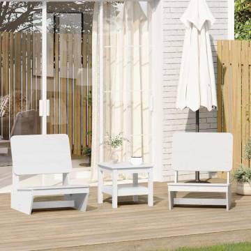 Garden Chairs 2 pcs White Solid Wood Pine - Buy Now at HipoMarket