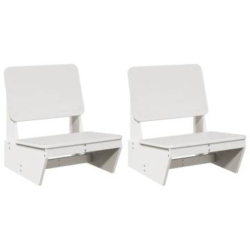 Garden Chairs 2 pcs White Solid Wood Pine - Buy Now at HipoMarket