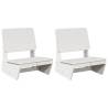 Garden Chairs 2 pcs White Solid Wood Pine - Buy Now at HipoMarket