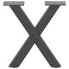 X-Shaped Anthracite Coffee Table Legs - Durable Steel Design