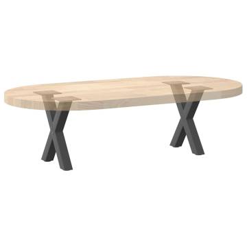 X-Shaped Anthracite Coffee Table Legs - Durable Steel Design