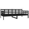 Day Bed Black Solid Wood Pine 90x190 cm | Hipomarket UK