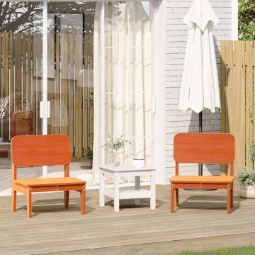 Garden Chairs 2 pcs Wax Brown - Solid Pinewood | Hipo Market