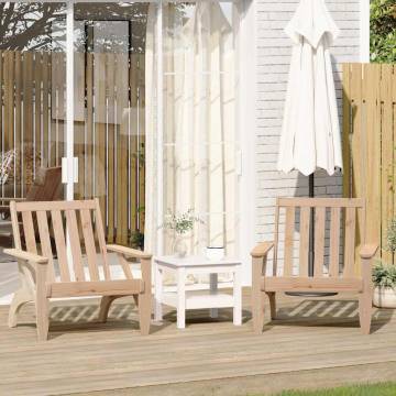 Garden Adirondack Chairs - 2 pcs Solid Pine | HipoMarket