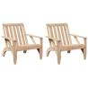 Garden Adirondack Chairs - 2 pcs Solid Pine | HipoMarket