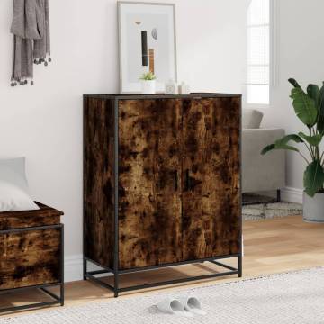 Shoe Cabinet Smoked Oak 75x38x97.5 cm | Hipomarket