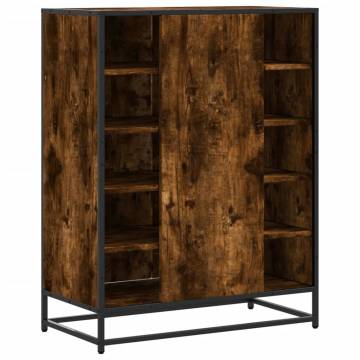 Shoe Cabinet Smoked Oak 75x38x97.5 cm | Hipomarket