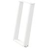 vidXL U-Shaped Dining Table Legs - White Steel 50x(72-73)cm