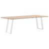 vidXL U-Shaped Dining Table Legs - White Steel 50x(72-73)cm