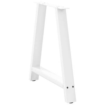 A-Shaped Coffee Table Legs - White Steel 80x(72-73) cm | HipoMarket