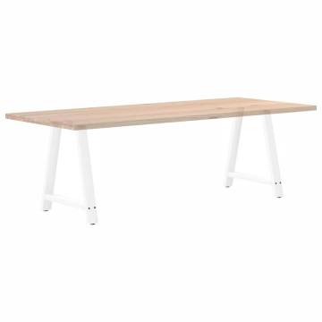 A-Shaped Coffee Table Legs - White Steel 80x(72-73) cm | HipoMarket