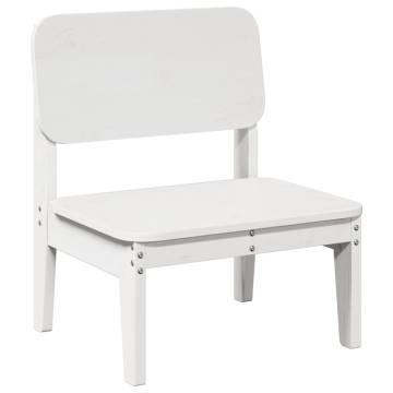 Garden Chair White - Solid Pine Wood 60x52.5x72 cm | HipoMarket