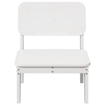 Garden Chair White - Solid Pine Wood 60x52.5x72 cm | HipoMarket