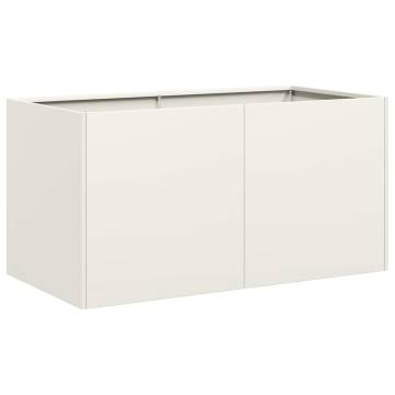 Stylish White Planter - 80x40x40 cm Cold-Rolled Steel