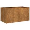 Stylish Rusty Planter 80x40x40 cm - Weathering Steel