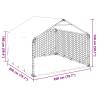 Outdoor Dog Kennel with Cover - 2x2x1.5m Galvanised Steel