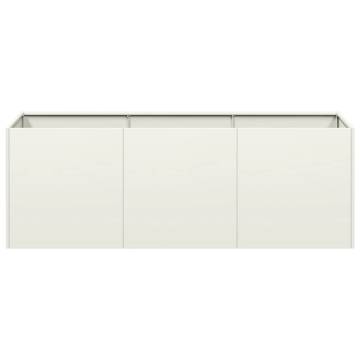 Stylish White Cold-Rolled Steel Planter - 120x40x40 cm