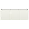 Stylish White Cold-Rolled Steel Planter - 120x40x40 cm