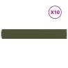 Lawn Edgings 10 pcs Olive Green - Stylish Garden Borders