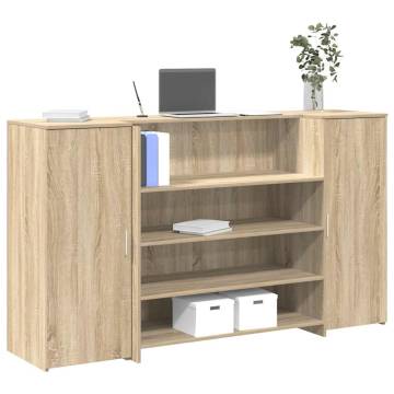 Reception Desk Sonoma Oak - Stylish & Functional Design