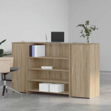 Reception Desk Sonoma Oak - Stylish & Functional Design