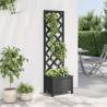 Planter with Trellis - Black Solid Wood Fir | HipoMarket