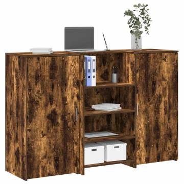 Reception Desk Smoked Oak 155x50 cm - Versatile & Durable