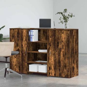 Reception Desk Smoked Oak 155x50 cm - Versatile & Durable