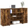  Reception Desk Smoked Oak 180x50x103.5 cm Engineered Wood Colour smoked oak Size 180 x 50 x 103.5 cm 