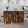 Stylish Reception Desk in Smoked Oak - 180x50 cm