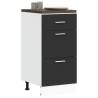  Bottom Cabinet Black 40x46x81.5 cm Engineered Wood Colour black Quantity in Package 1 Model bottom cabinet (3 drawers) 40 cm Number of 