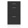 Bottom Cabinet Black 40x46x81.5 cm - Durable Engineered Wood