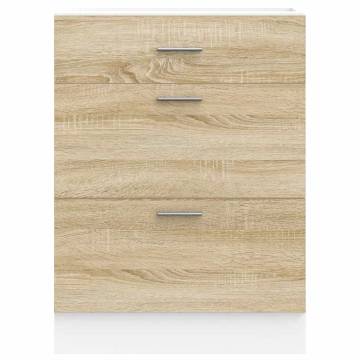 Sonoma Oak Kitchen Base Cabinet - Durable Engineered Wood