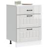  Kitchen Base Cabinet Lucca High Gloss White Engineered Wood Colour high gloss white Quantity in Package 1 Model 1x bottom cabinet (3 drawers) 60 cm Number of 