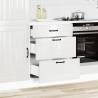 Lucca High Gloss White Kitchen Base Cabinet | Hipomarket