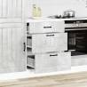 Kitchen Base Cabinet Lucca - Concrete Grey Engineered Wood