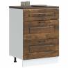  Kitchen Base Cabinet Kalmar Smoked Oak Engineered Wood Colour smoked oak Quantity in Package 1 Model kitchen base cabinet (3 drawers) 60 cm Number of 