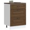  Kitchen Base Cabinet Kalmar Brown Oak Engineered Wood Colour brown oak Quantity in Package 1 Model kitchen base cabinet (3 drawers) 60 cm Number of 