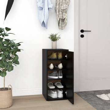 Shoe Cabinet Black 32x35x70 cm | Durable Storage Solution