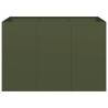 Olive Green Steel Planter 120x80x80 cm - Stylish Outdoor Decor