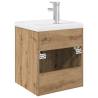 Stylish Sink Cabinet with Built-in Basin - Artisan Oak